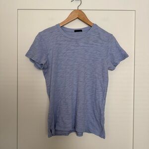 ATM Slub Jersey Schoolboy Tee Top Womens Sz S Blue Crewneck Short Sleeve Summer